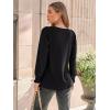 imageAUTOMET Long Sleeve Shirts Womens Pleated Business Casual Blouses with Smocked CuffsBlack