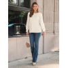 imageAUTOMET Long Sleeve Shirts Womens Pleated Business Casual Blouses with Smocked CuffsCream