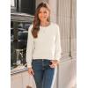 imageAUTOMET Long Sleeve Shirts Womens Pleated Business Casual Blouses with Smocked CuffsCream