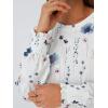 imageAUTOMET Long Sleeve Shirts Womens Pleated Business Casual Blouses with Smocked CuffsFloral White