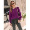 imageAUTOMET Long Sleeve Shirts Womens Pleated Business Casual Blouses with Smocked CuffsFuchsia