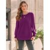 imageAUTOMET Long Sleeve Shirts Womens Pleated Business Casual Blouses with Smocked CuffsFuchsia