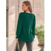 imageAUTOMET Long Sleeve Shirts Womens Pleated Business Casual Blouses with Smocked CuffsGreen