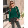 imageAUTOMET Long Sleeve Shirts Womens Pleated Business Casual Blouses with Smocked CuffsGreen