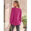 imageAUTOMET Long Sleeve Shirts Womens Pleated Business Casual Blouses with Smocked CuffsHot Pink