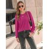 imageAUTOMET Long Sleeve Shirts Womens Pleated Business Casual Blouses with Smocked CuffsHot Pink