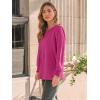 imageAUTOMET Long Sleeve Shirts Womens Pleated Business Casual Blouses with Smocked CuffsHot Pink