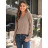 imageAUTOMET Long Sleeve Shirts Womens Pleated Business Casual Blouses with Smocked CuffsKhaki