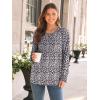 imageAUTOMET Long Sleeve Shirts Womens Pleated Business Casual Blouses with Smocked CuffsLeopard Black