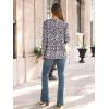 imageAUTOMET Long Sleeve Shirts Womens Pleated Business Casual Blouses with Smocked CuffsLeopard Black