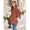 imageAUTOMET Long Sleeve Shirts Womens Pleated Business Casual Blouses with Smocked CuffsLeopard Brick