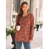 imageAUTOMET Long Sleeve Shirts Womens Pleated Business Casual Blouses with Smocked CuffsLeopard Brick