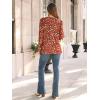 imageAUTOMET Long Sleeve Shirts Womens Pleated Business Casual Blouses with Smocked CuffsLeopard Brick