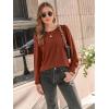 imageAUTOMET Long Sleeve Shirts Womens Pleated Business Casual Blouses with Smocked CuffsMaple