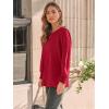 imageAUTOMET Long Sleeve Shirts Womens Pleated Business Casual Blouses with Smocked CuffsRed