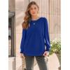 imageAUTOMET Long Sleeve Shirts Womens Pleated Business Casual Blouses with Smocked CuffsRoyal Blue