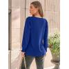 imageAUTOMET Long Sleeve Shirts Womens Pleated Business Casual Blouses with Smocked CuffsRoyal Blue