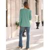 imageAUTOMET Long Sleeve Shirts Womens Pleated Business Casual Blouses with Smocked CuffsSage Green