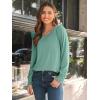 imageAUTOMET Long Sleeve Shirts Womens Pleated Business Casual Blouses with Smocked CuffsSage Green