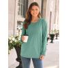 imageAUTOMET Long Sleeve Shirts Womens Pleated Business Casual Blouses with Smocked CuffsSage Green