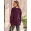 imageAUTOMET Long Sleeve Shirts Womens Pleated Business Casual Blouses with Smocked CuffsWine Red