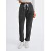 imageAUTOMET Sweatpants Women with Pockets Lounge Casual Pajama Pants Joggers Fall Clothes Spring Outfits Resort Wear 2025Dark Grey