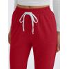 imageAUTOMET Sweatpants Women with Pockets Lounge Casual Pajama Pants Joggers Fall Clothes Spring Outfits Resort Wear 2025Red