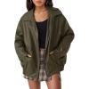imageAUTOMET Womens Oversized Leather Jackets Faux Suede Fall Fashion Motorcycle Coats Winter Outfits Clothes Y2k TopsArmygreen