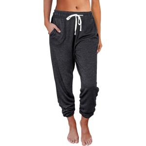 imageAUTOMET Sweatpants Women with Pockets Lounge Casual Pajama Pants Joggers Fall Clothes Spring Outfits Resort Wear 2025Blackgrey