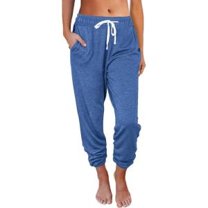 imageAUTOMET Sweatpants Women with Pockets Lounge Casual Pajama Pants Joggers Fall Clothes Spring Outfits Resort Wear 2025Blue