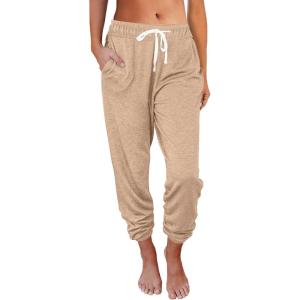 imageAUTOMET Sweatpants Women with Pockets Lounge Casual Pajama Pants Joggers Fall Clothes Spring Outfits Resort Wear 2025Camel