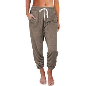 imageAUTOMET Sweatpants Women with Pockets Lounge Casual Pajama Pants Joggers Fall Clothes Spring Outfits Resort Wear 2025Lightcoffee
