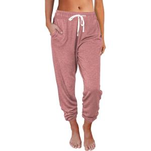 imageAUTOMET Sweatpants Women with Pockets Lounge Casual Pajama Pants Joggers Fall Clothes Spring Outfits Resort Wear 2025Pink