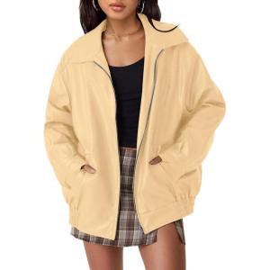 imageAUTOMET Womens Oversized Leather Jackets Faux Suede Fall Fashion Motorcycle Coats Winter Outfits Clothes Y2k TopsKhaki