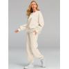 imageAUTOMET Womens 2 Piece Outfits Sweatsuit Oversized Sweatshirt Lounge Sets Baggy Sweatpants Fall Fashion with PocketsApricot