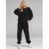 imageAUTOMET Womens 2 Piece Outfits Sweatsuit Oversized Sweatshirt Lounge Sets Baggy Sweatpants Fall Fashion with PocketsBlack