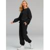 imageAUTOMET Womens 2 Piece Outfits Sweatsuit Oversized Sweatshirt Lounge Sets Baggy Sweatpants Fall Fashion with PocketsBlack