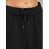 imageAUTOMET Womens 2 Piece Outfits Sweatsuit Oversized Sweatshirt Lounge Sets Baggy Sweatpants Fall Fashion with PocketsBlack