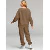 imageAUTOMET Womens 2 Piece Outfits Sweatsuit Oversized Sweatshirt Lounge Sets Baggy Sweatpants Fall Fashion with PocketsCoffee
