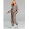 imageAUTOMET Womens 2 Piece Outfits Sweatsuit Oversized Sweatshirt Lounge Sets Baggy Sweatpants Fall Fashion with PocketsCoffeegrey