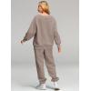 imageAUTOMET Womens 2 Piece Outfits Sweatsuit Oversized Sweatshirt Lounge Sets Baggy Sweatpants Fall Fashion with PocketsCoffeegrey