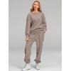 imageAUTOMET Womens 2 Piece Outfits Sweatsuit Oversized Sweatshirt Lounge Sets Baggy Sweatpants Fall Fashion with PocketsCoffeegrey