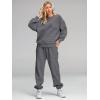 imageAUTOMET Womens 2 Piece Outfits Sweatsuit Oversized Sweatshirt Lounge Sets Baggy Sweatpants Fall Fashion with PocketsDarkgrey