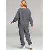 imageAUTOMET Womens 2 Piece Outfits Sweatsuit Oversized Sweatshirt Lounge Sets Baggy Sweatpants Fall Fashion with PocketsDarkgrey