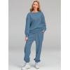 imageAUTOMET Womens 2 Piece Outfits Sweatsuit Oversized Sweatshirt Lounge Sets Baggy Sweatpants Fall Fashion with PocketsGreyblue