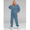 imageAUTOMET Womens 2 Piece Outfits Sweatsuit Oversized Sweatshirt Lounge Sets Baggy Sweatpants Fall Fashion with PocketsGreyblue