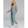 imageAUTOMET Womens 2 Piece Outfits Sweatsuit Oversized Sweatshirt Lounge Sets Baggy Sweatpants Fall Fashion with PocketsLightgreen