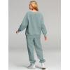 imageAUTOMET Womens 2 Piece Outfits Sweatsuit Oversized Sweatshirt Lounge Sets Baggy Sweatpants Fall Fashion with PocketsLightgreen