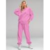 imageAUTOMET Womens 2 Piece Outfits Sweatsuit Oversized Sweatshirt Lounge Sets Baggy Sweatpants Fall Fashion with PocketsPink
