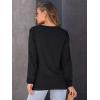 imageAUTOMET Womens Long Sleeve Shirts Casual Loose Fit Tees Solid Color Oversized Basic Tops Business Casual OutfitsBlack